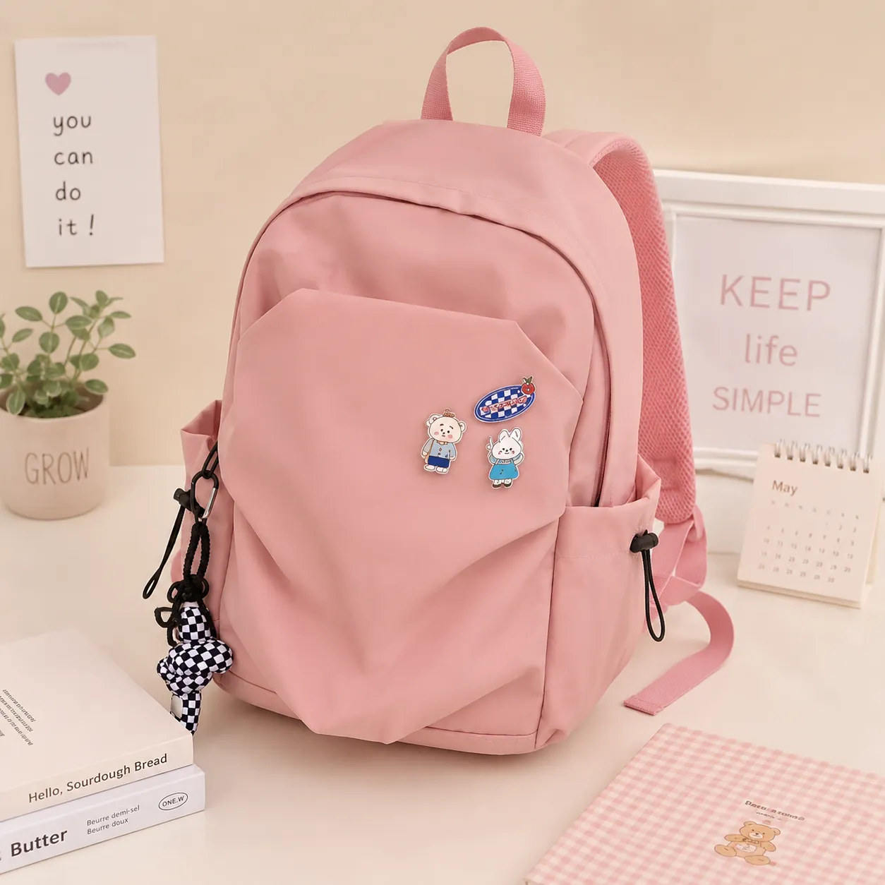 soft pastal school bag